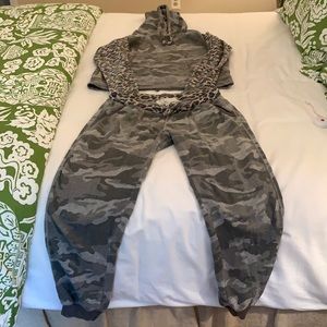 Vintage Havana Camo / Leopard Sweat suit